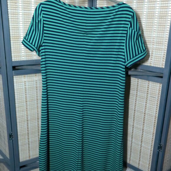 Laundry By Design Blue & Green Horizontal Striped Dress - Picture 2 of 4